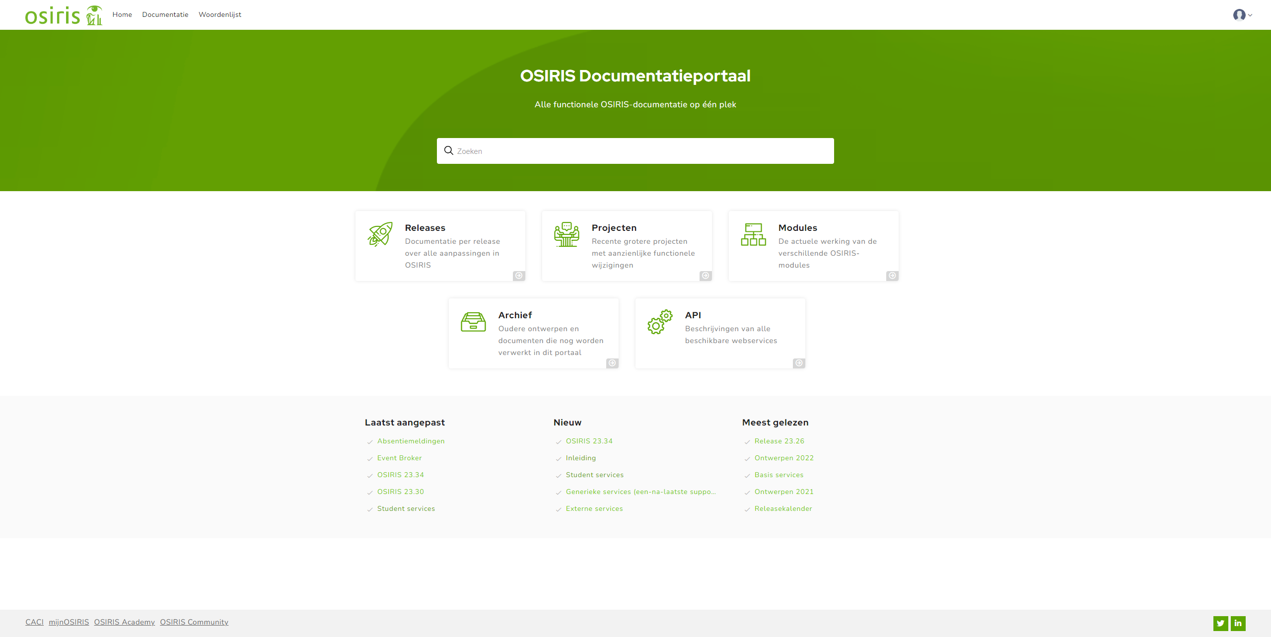 Nu beschikbaar: het OSIRIS Documentatieportaal Gemakkelijk in gebruik en altijd actueel 